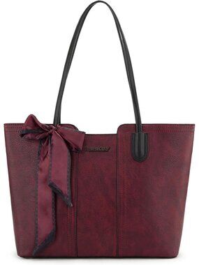 Women  Dahila Red  Medium Tote Bags Top Handle Satchel Purses